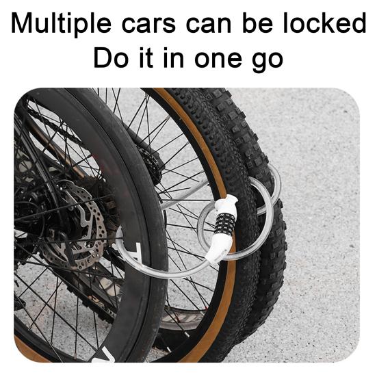 Велосипедный кабельный замок с паролем, 5-значный защитный замок без ключа, водонепроницаемый универсальный противоугонный велосипедный замок с ПВХ-покрытием