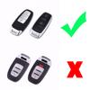 Leather Car Smart Key Case Cover For  A6 A7 A8 E-tron Q5 Q7 Q8 C8 D5 TFSI Protector Keyless Fob Ring Auto Accessories Shell