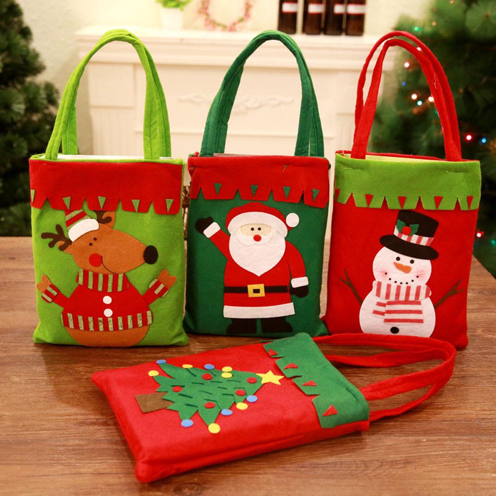 Рождественский мешок конфет Санта-Клаус Снеговики Подарок для хранения детских вечеринок