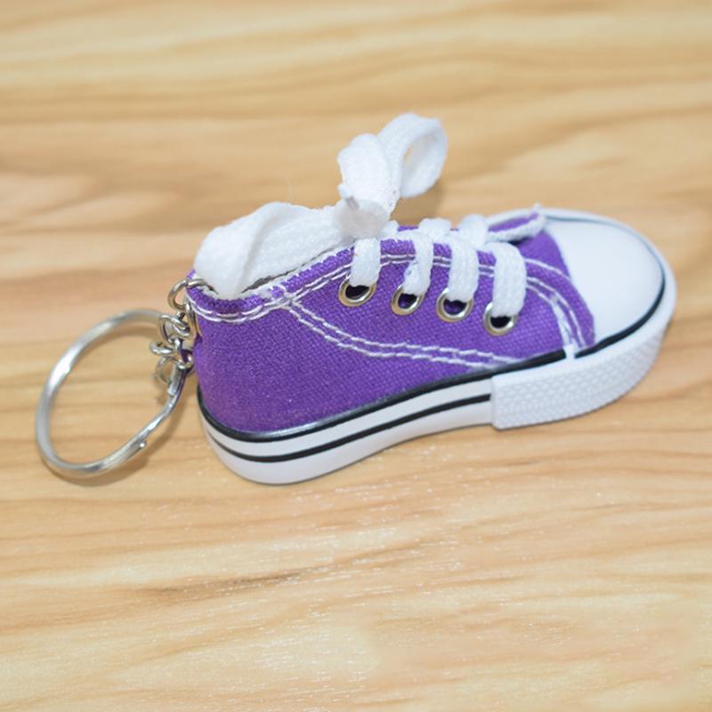 Charm Unique Fashion Personality Bag Accessory Shose Pendant Key Chain Mini Canvas Shose Jewelry Pendant Gift