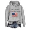 Ladies Fashion Casual Long Sleeve Printed Round Neck Hoodie Pullover Top
