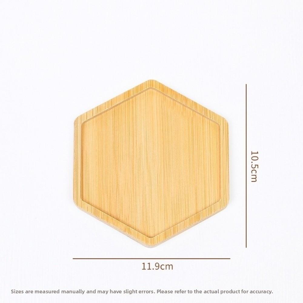 5pcs Natural Tea Cup Mats Heat-resistant Insulated Placemat Bamboo Coasters For Coffee Shop