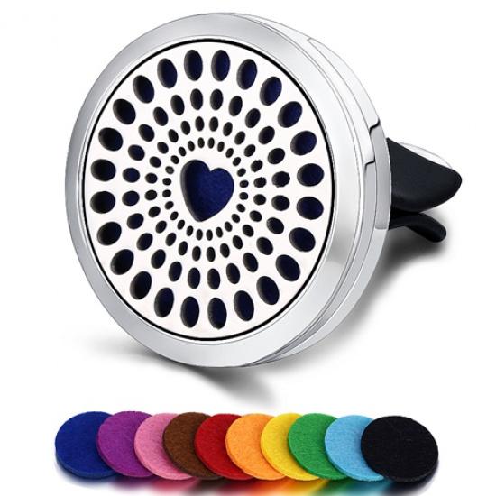 Многоразовый автомобильный освежитель воздуха, запах, диффузор для духов, клипса, автовентилятор, эфирное масло, медальон из нержавеющей стали, интерьер