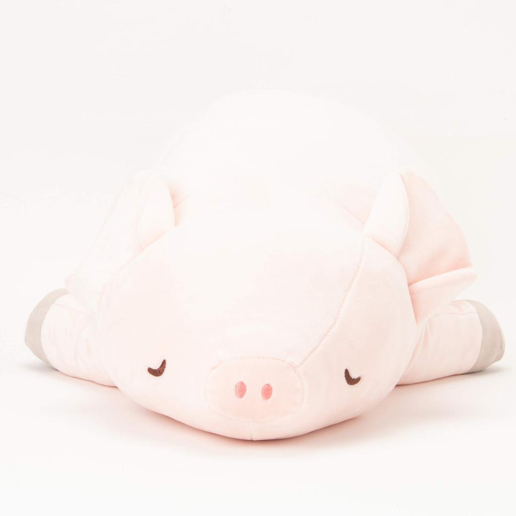 Livheart Premium Sleepy Animals Pinky the Pig Body Pillow, Large (Approx. 71cm in Length), Fluffy and Squishy Plush Toy, Gift Item 28977-21