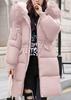 Big fur collar cotton clothes women's long bread clothes winter new thickened cotton coat
