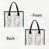 Elegant Floral Pattern Tote Bag Casual Large Capacity Daily Portable Shopping Shoulder Handbag