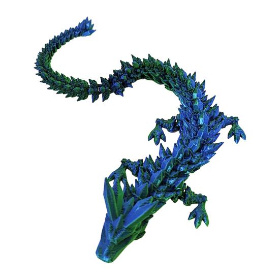 3D Printed Dragon Figurine Movable Joints Chinese Loong Figure Articulated Dragon Model Fidget Toy Desktop Decoration Ornament