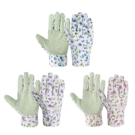 Yousheng Женские перчатки для садоводства с цветочным принтом, устойчивые к проколам перчатки для прополки с противоскользящими ладонями, перчатки, устойчивые к шипам и не протыкаемые для копания, обрезки, посадки