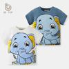 Summer Kids' Cartoon Elephant Tee: Boys' Short-Sleeve Cotton Onesie