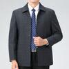 High-end Cashmere Jacket for Men, Middle-aged Dad, Business Lapel Top, Men's Casual Woolen Woolen Spring and Autumn Jacket