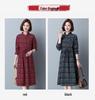 2024 Elegant Plus Size Long Sleeve Dress for Middle-Aged & Elderly Women - Spring & Autumn Collection