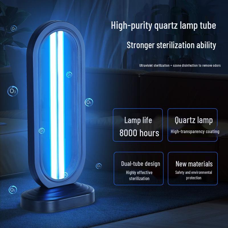 38W UV Disinfection Lamp with Ozone, Remote-Controlled Mobile Desktop Sterilizer.