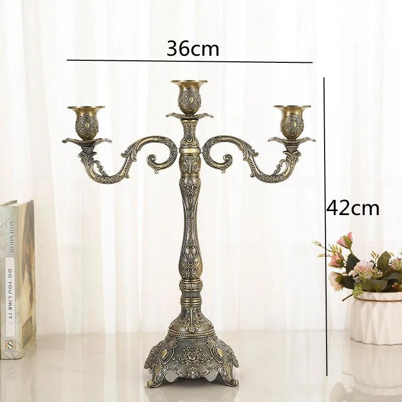 Подсвечник из бронзового металла Подставка для свечей Ресторан Свадебные украшения Ужин при свечах Реквизит Подсвечник Аксессуары