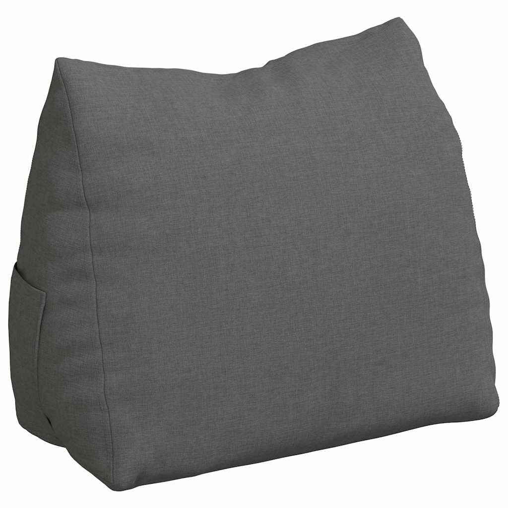Back Cushion Dark Gray 45 x 20 x 35 cm Fabric