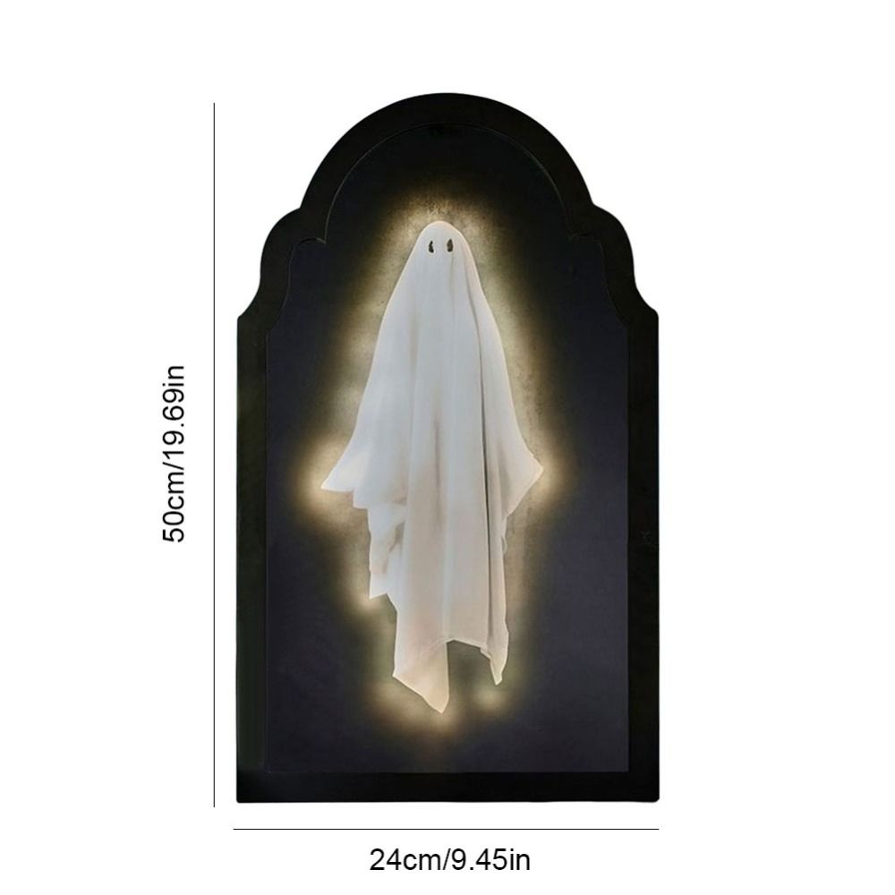 Plastic Halloween Ghost Mirror Night Light Thickened Hologram Ghost Prank Decor for Indoor Outdoor