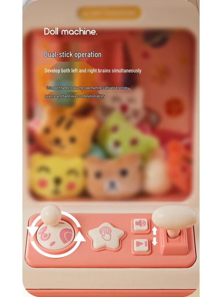 Little Rabbit Kids' Claw Machine - Cute Plush Toy with Sound & Light for Boys and Girls