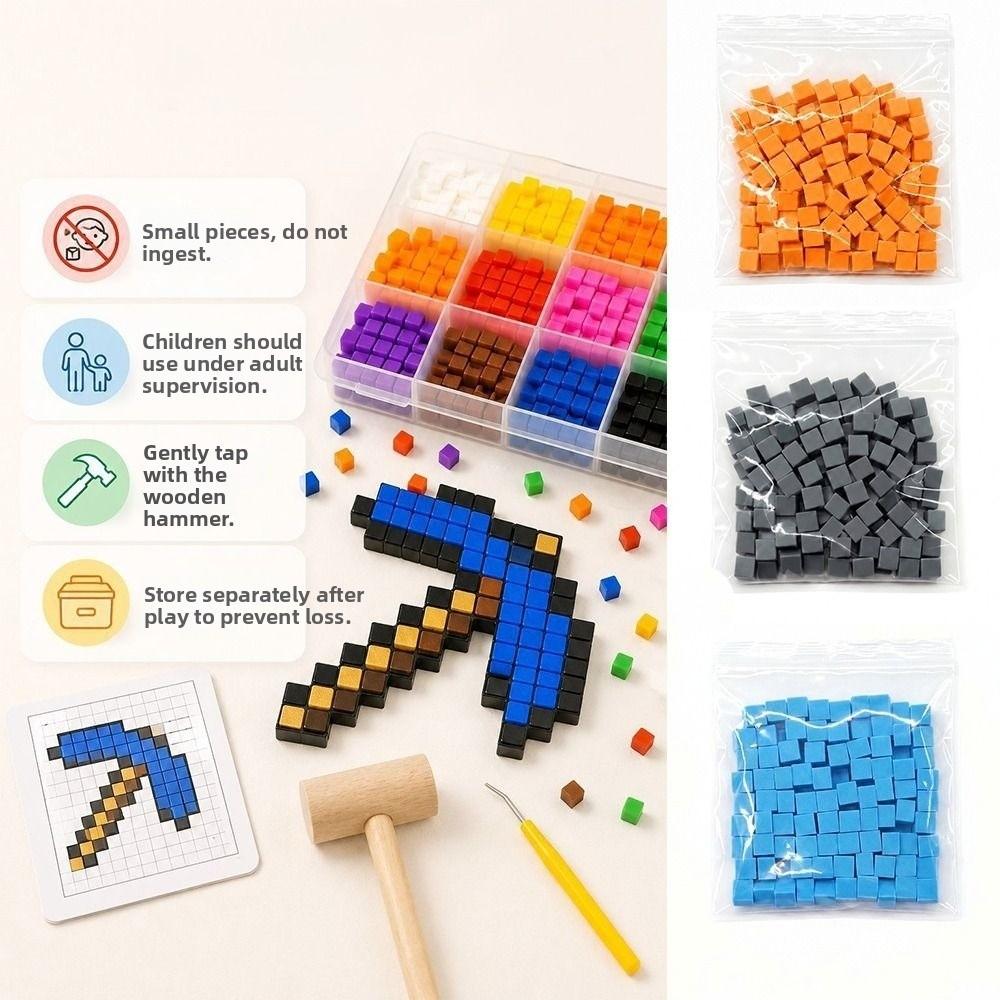 100PCS PLA Knock Bean DIY Craft Kits Puzzle 3D Printing Tapping Bean Material Package Handmade 3D Printing Blocks