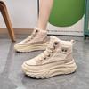 High-top Dad Shoes Women's 2024 Winter New Lamb Wool Versatile Student Cotton Shoes Trendy Casual Sports Shoes K6701