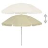 Parasol de plage - Maison Exclusive - Jaune sable - Diamètre 240 cm - Polyester inclinable