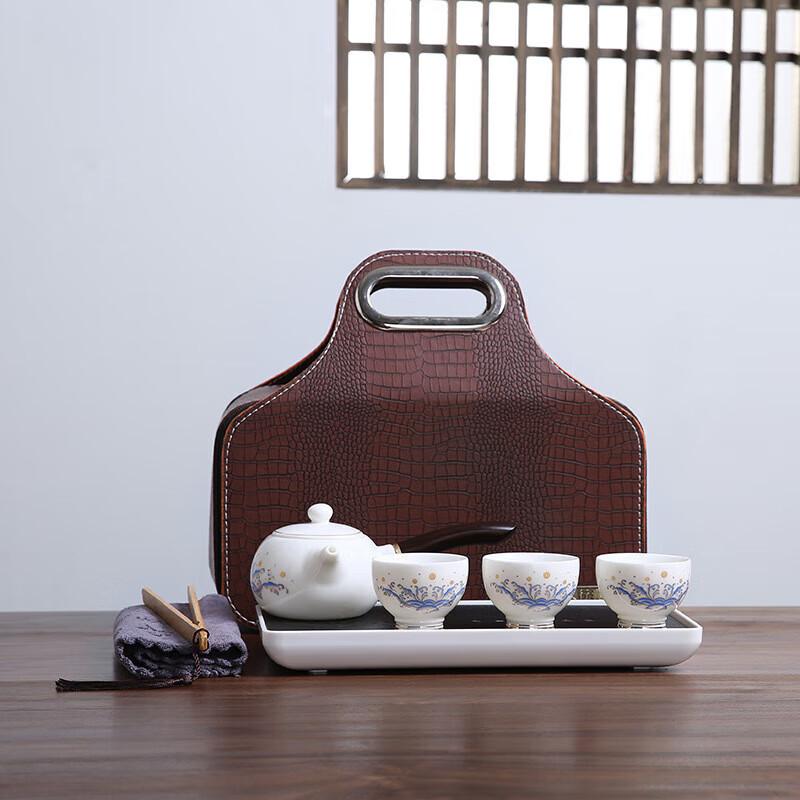 Celadon Ceramic Travel Tea Set with Gaiwan