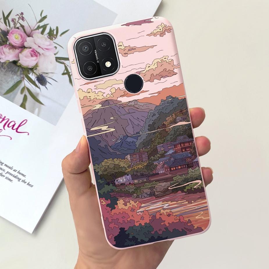 For Oppo A15 Case Oppo A15s CPH2179 Cute Fashion Candy Painted Cover Soft TPU Phone Case For Oppo A15 A 15 s OppoA15 Full Bumper