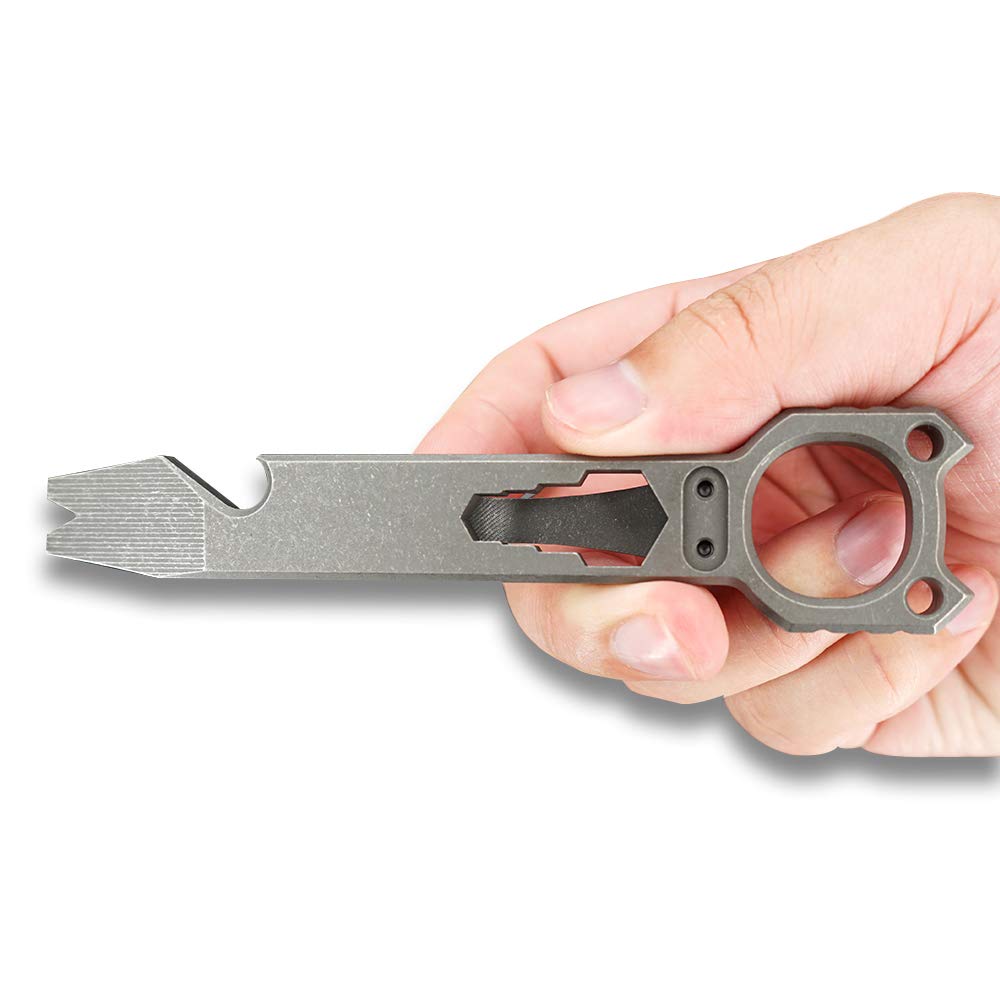 Twosun Титановый EDC Ломик Открывалка для бутылок с карманной клипсой