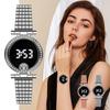 New Fashion Women Watches Luxury Ladies Rhinestone LED Digital Watch Simple Round Dial Alloy Strap Women Wristwatch Reloj Mujer
