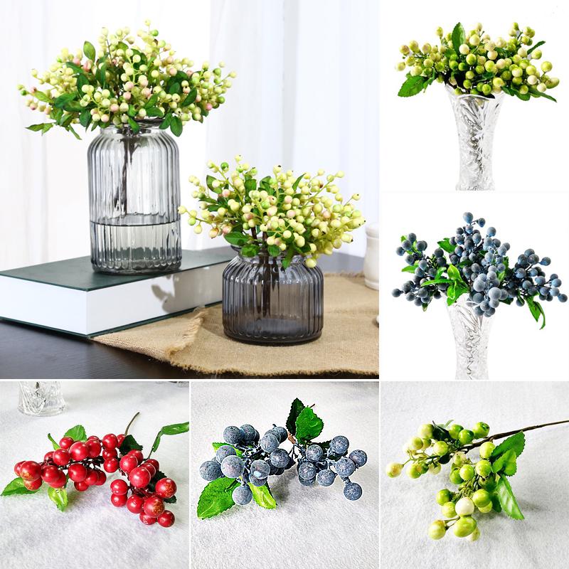 Искусственная голубика Рождественская ягода Имитация фруктов Рождественские украшения Сделай сам Свадебный букет Фотодекор Новогодний Рождественский декор