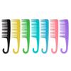 Large Curved Anti-Static Plastic Comb for Long Hair - Wide Tooth Split Hook Comb for Men and Women