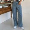 New Arrivals Open Run Women Wide Denim Pants Light Blue