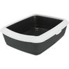 Dark Grey Litter Box with Rim 37 X 47 X 15 Cm for Cats - Trixie