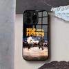 Чехол для телефона P-Pulp-F- FictionS для IPhone 17 Air 16 E Pro Max 15 14 13 Mini 12 Pro 11 Max Plus Черный Стеклянный Чехол