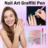 Nails Art Marker Set 0 5mm Fine Tip Nail Drawing Pen Water-Based Quick Dry Solid Color Nail Art Drawing Tools for DIY Nail Decoration 12 Pieces