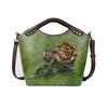 First Layer Cowhide Tote Large Capacity Rose Bag Vintage Tote Bag