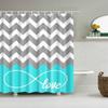 Шторы для душа в скандинавском стиле, геометрические полосы, волны, тканевые, водонепроницаемые, полиэстер, занавеска для ванной комнаты с крючками