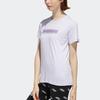 Adidas Футболка W Boxed T Letter Sports Casual Training с коротким рукавом для женщин, топы, фиолетовый FM6168