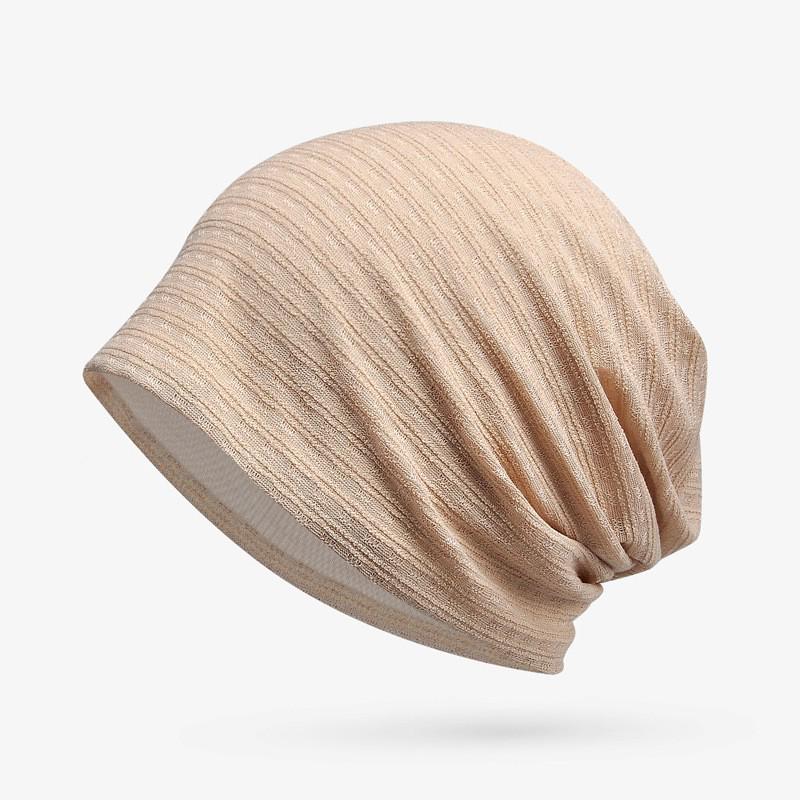 Women's Breathable Thin Cotton Pullover Hat - Spring/Summer Headscarf, Confinement, Sleep, and Outdoor Leisure Cap.