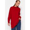 Красный вязаный свитер Tctaw24ak00048