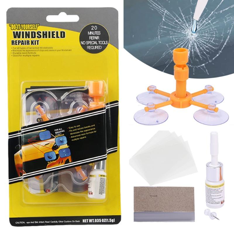 Комплект для ремонта автомобильного лобового стекла Жидкость для ремонта автомобильного стекла Клей для ремонта трещин на автомобильном лобовом стекле Инструмент для ремонта точечных повреждений стекла