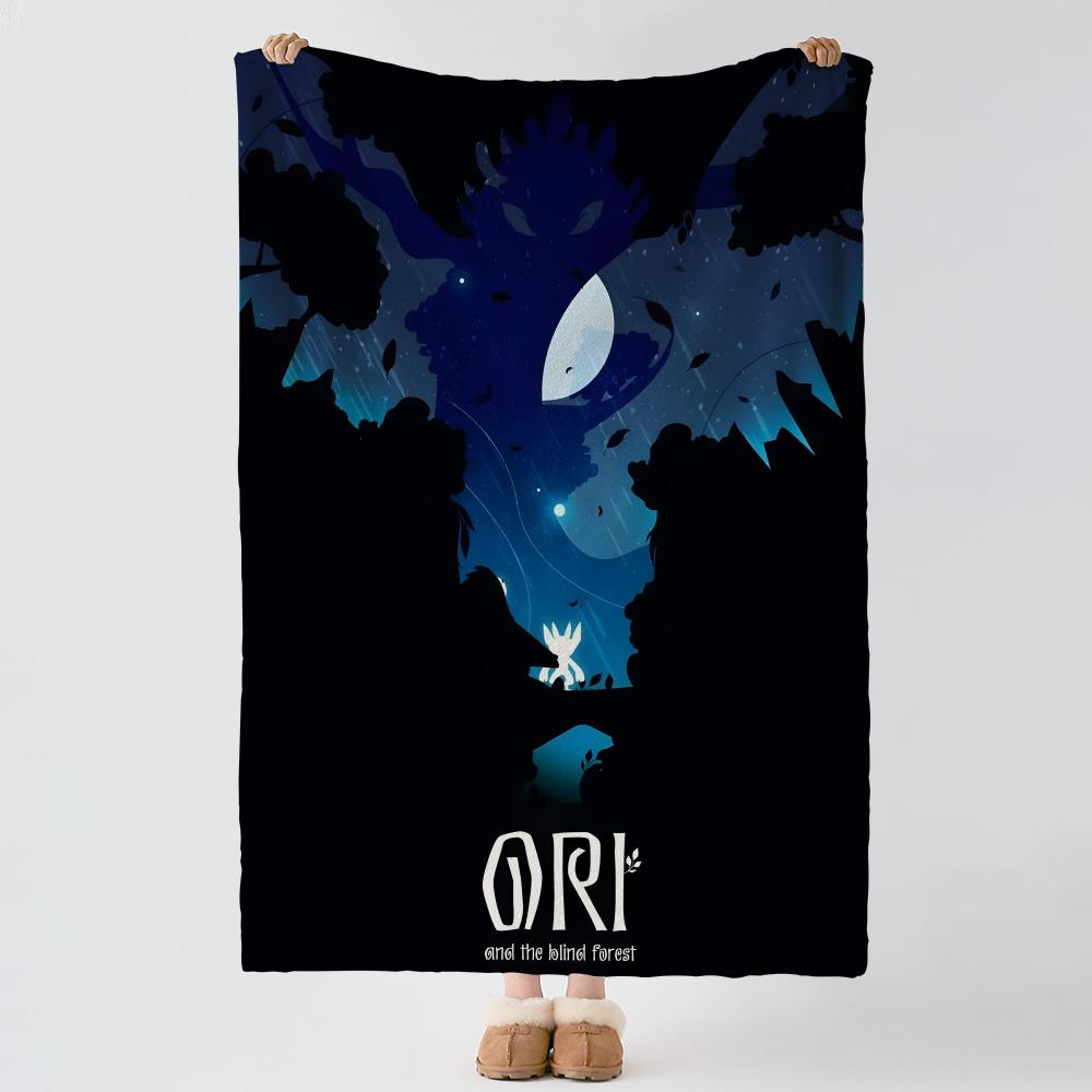 Ori a-and t-the Blind Forest Throw Soft Warm Flannel Blanket, Multi-use Throw for Bed Sofa Office, Air Conditioning Nap Blanket