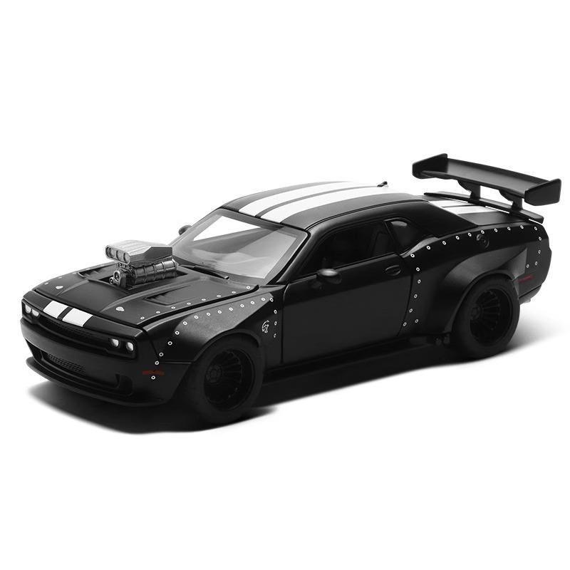 1/36 Scale Dodge Challenger Modified Car Sports Car Replacement Model Children's and Boys' Toy Car Collection Ornament