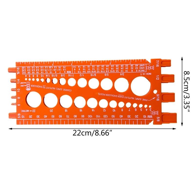 Удобный измерительный прибор для проверки резьбы болта, измерительный инструмент, тестер для измерения резьбы болта и метрической системы, проверочный винт, гайка