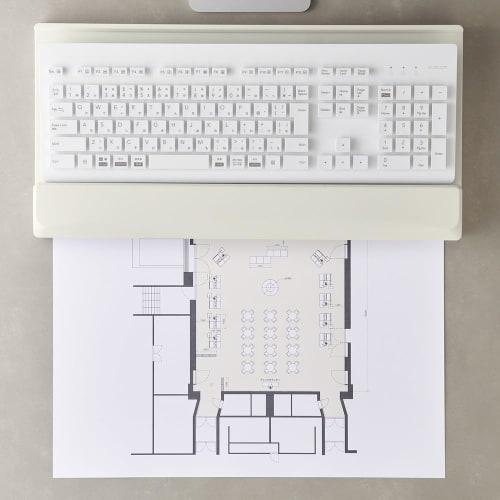 LIHIT LAB Keyboard Stand A-252 - Create a Workspace Under Your Keyboard! (A252-24 Black)