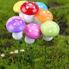 Yousheng 60 Pcs Foam Mushroom Miniatures Colorful Tiny Mushroom Figurines Miniature Mushroom Stakes for Fairy Garden Micro Landscape Plant Pots Bonsai