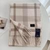 Chic Design Soft Warm Women Scarf Autumn Winter Classic British Imitation Cashmere Muffler Men Plaid Thermal Tassel Shawl Couple