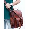 Backpack Bag Leather Laptop Men's Satchel New'' Vintage Rucksack Messenger