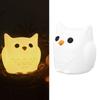 Ночник в виде совы, перезаряжаемая прикроватная лампа, силиконовый ночник для детской, заботящийся о глазах, ночник в виде животного для декора спальни для девочек и мальчиков