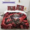 Black Clover Pattern Bedding Quilt Set  Home Decoration  Gift (1 * duvet cover + 2 * pillowcase  without core)
