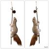 Foam Squirrel Ornament 3D Artificial Squirrel Figurine with Pine Cones Berries Cute Fake Animal Christmas Tree Hanging Decoration for Winter
