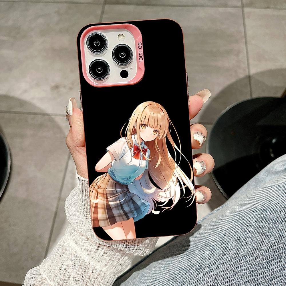 Чехол для телефона Angel Mahiru Shina для iPhone 17 16 15 14 13 12 11 X XR XS Air Pro Max Plus Розовый Разноцветный Серебристый Чехол